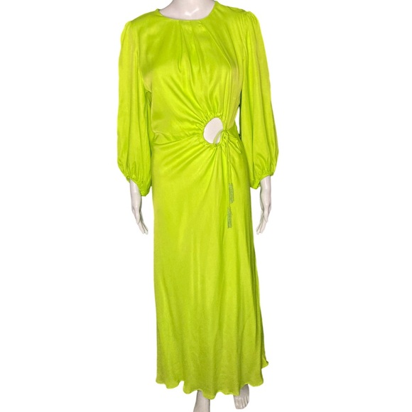 NWT Farm Rio Piping Lime Green Midi Dress - Sz S - Picture 3 of 10
